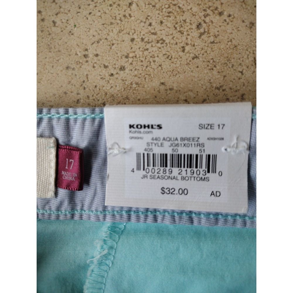 SO Shorts Women Size 17 Aqua Breeze‎ Low Rise Stretch 2 1/2" Inseam Juniors - Picture 4 of 11